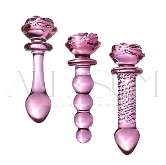 💖+ RoséSlay Glass Dildo Anal Plug +